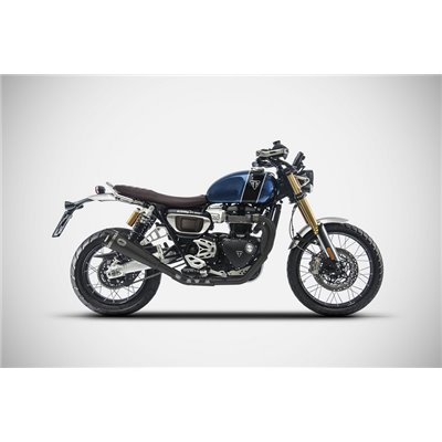 Zard BLACK SS RACING FULL KIT AND CARBON END CAP TRIUMPH SCRAMBLER 1200 19 - 23