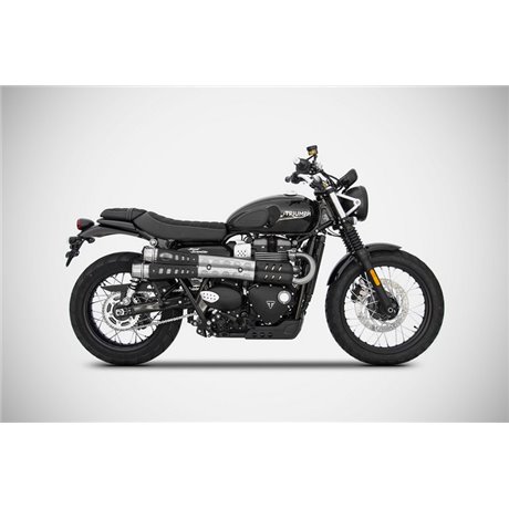 Zard SIX DAYS-SS E4/E5 SLIP-ONS BLACK HEAT SHIELD TRIUMPH STREET SCRAMBLER /SCRAMBLER 900 17 - 23