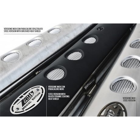 Zard CONICAL H.M._SS E3 CATALYZED FULL KIT AND BLACK HEAT SHIELDS TRIUMPH SCRAMBLER 900 - INJECTION  08 - 16