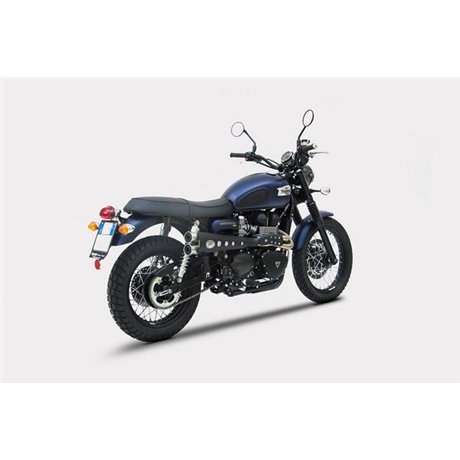 Zard SPECIAL. ED. H.M.-SS E3 CATALYZED FULL KIT AND BLACK HEAT SHIELDS TRIUMPH SCRAMBLER 900 - INJECTION 08 - 16