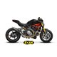 Moto Auspuff Exan X-GP Black Inox Ducati Monster 1200 / S / R 2017 - 2020  