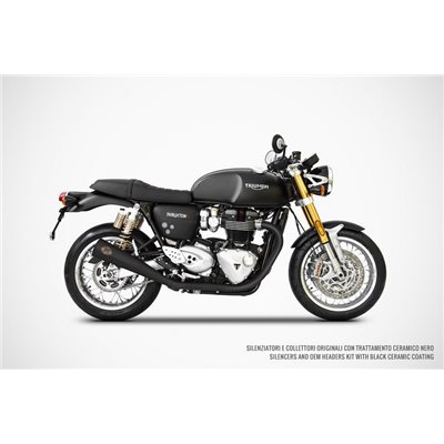 Zard BLACK SS RACING SLIP-ONS TRIUMPH THRUXTON-R 1200 17 - 20