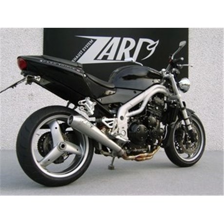 Zard CONICAL-BLACK SS RACING SLIP-ON AND CARBON END CAP TRIUMPH SPEED TRIPLE 955 02 - 04