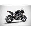 Zard SS E5 SLIP-ON KIT AND CARBON END CAP TRIUMPH STREET TRIPLE 765 20 - 22