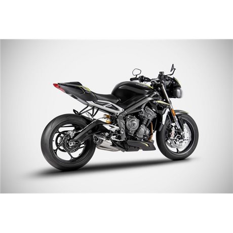 Zard TITANIUM RACING SLIP-ON KIT AND CARBON END CAP TRIUMPH STREET TRIPLE 765 20 - 22