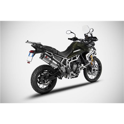 Zard BLACK SS E5 SLIP-ON AND CARBON END CAP TRIUMPH TIGER 900 20 - 23