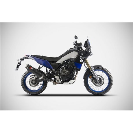 Zard BLACK SS RACING SLIP-ON AND CARBON END CAP YAMAHA TENERE' 700 19 - 20