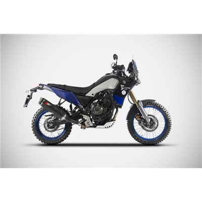 Zard BLACK TITANIUM E4 SLIP-ON AND CARBON END CAP YAMAHA TENERE' 700 19 - 20