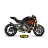 Moto exhaust Exan Carbon Cap Black Inox Ducati Monster 821 2018 - 2020  
