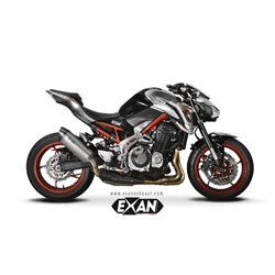 Moto exhaust Exan Oval X-Black Titan Kawasaki Z 900 2017 - 2019  
