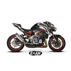 Moto exhaust Exan Carbon Cap Inox Kawasaki Z 900 2017 - 2019  