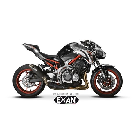 Moto exhaust Exan X-GP Black Inox Kawasaki Z 900 2020  