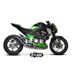 Moto exhaust Exan X-Black EVO Black Inox Kawasaki Z 800  
