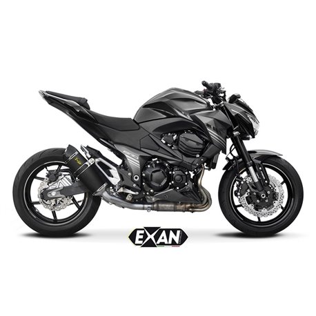 Moto exhaust Exan Carbon Cap Black Inox Kawasaki Z 800  