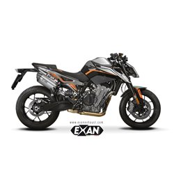 Moto Auspuff Exan Oval X-Black Titan KTM 790 Duke 2018 - 2019  