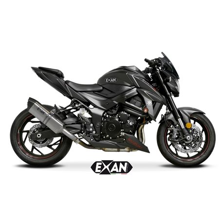 Moto exhaust Exan Oval X-Black Titan Suzuki GSX – S 750 2017 - 2020  