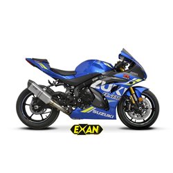 Moto Auspuff Exan Oval X-Black Titan Suzuki GSX-R 1000 2017 - 2020  