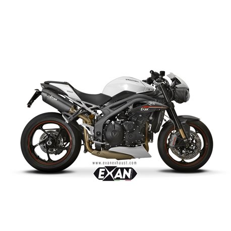 Moto exhaust Exan Oval X-Black Carbon Triumph Speed Triple 1050 S/R/RS 2018 - 2020  