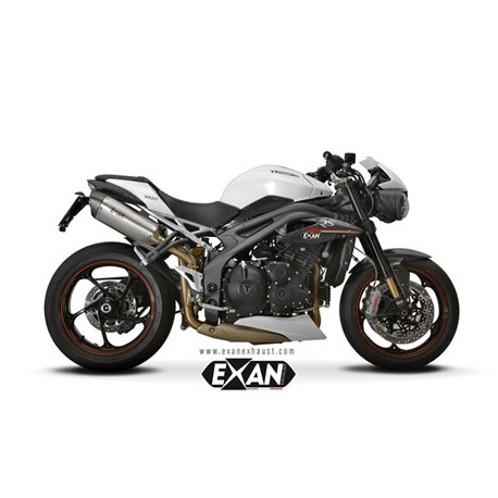 Moto exhaust Exan Oval X-Black Inox Triumph Speed Triple 1050 S/R/RS 2018 - 2020  