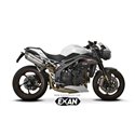 Moto exhaust Exan Oval X-Black Inox Triumph Speed Triple 1050 S/R/RS 2018 - 2020  