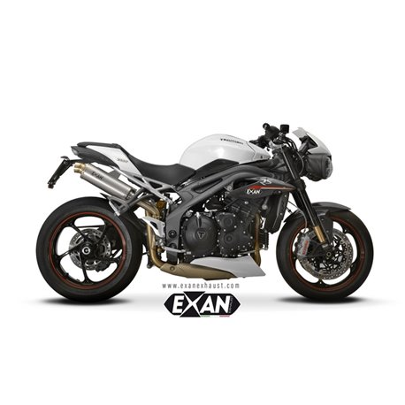 Moto exhaust Exan X-GP Inox Triumph Speed Triple 1050 S/R/RS 2018 - 2020  