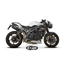 Moto výfuk Exan Carbon Cap Nerez černý Triumph Speed Triple 1050 S/R/RS 2018 - 2020  