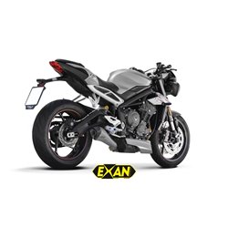Moto exhaust Exan X-Black EVO Inox Triumph Street Triple 765 2017 - 2019  