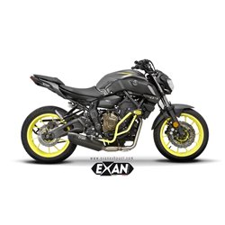 Moto exhaust Exan Oval X-Black Carbon Yamaha MT-07 2017 - 2020 low position full system