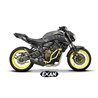Moto výfuk Exan Oval X-Black Karbon Yamaha MT-07 2017 - 2020 Spodní vedení Kompletní systém