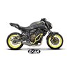 Moto Auspuff Exan Oval X-Black Titan Yamaha MT-07 2017 - 2020 niedrige position full system