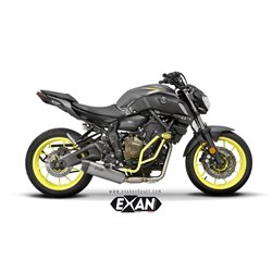 Moto exhaust Exan Carbon Cap Titan Yamaha MT-07 2017 - 2020 low position full system