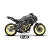 Moto výfuk Exan Carbon Cap Nerez černý Yamaha MT-07 2017 - 2020 Spodní vedení Kompletní systém