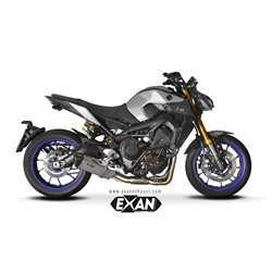 Moto Auspuff Exan Oval X-Black Inox Yamaha MT-09 2014 - 2016 niedrige position full system