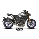 Moto exhaust Exan Oval X-Black Black Inox Yamaha MT-09 2017 - 2020 high position full system