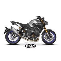 Moto výfuk Exan Oval X-Black Nerez Yamaha MT-09 2017 - 2020 Horní vedení Kompletní systém