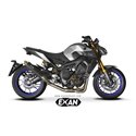 Moto exhaust Exan X-GP Black Inox Yamaha MT-09 2017 - 2020 high position full system
