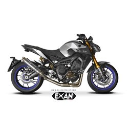 Moto Auspuff Exan X-GP Inox Yamaha MT-09 2017 - 2020 hohe Position full system