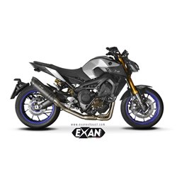 Moto Auspuff Exan Carbon Cap Carbon Yamaha MT-09 2017 - 2020 hohe Position full system