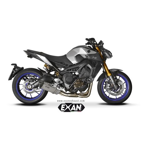 Moto exhaust Exan Oval X-Black Titan Yamaha MT-09 2017 - 2020 low position full system
