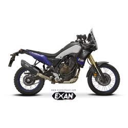 Moto exhaust Exan Oval X-Black Black Inox Yamaha Tenere 700 2019 - 2020  