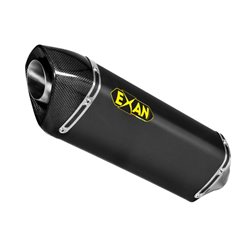 Moto exhaust Exan Oval X-Black Black Inox Yamaha XT 660 Z 2008 - 2016  
