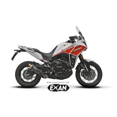 Moto exhaust EXAN MOTO MORINI X-CAPE 650 21 - 24 X-RALLY CARBON Low Position
