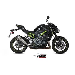 Moto exhaust MIVV KAWASAKI Z900 2017 - DELTA RACE INOX carbon cap