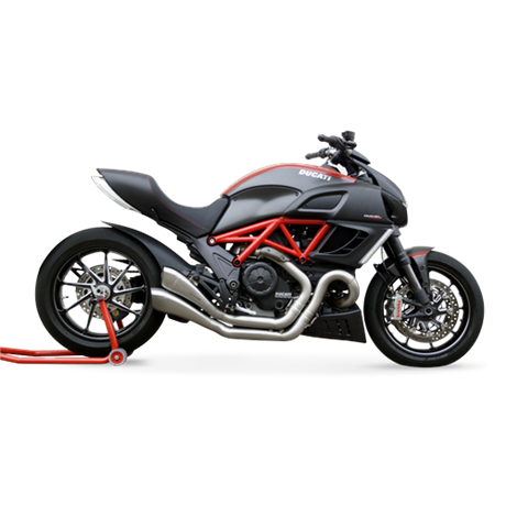 Moto exhaust HP Corse HYDROFORM SATIN Ducati DIAVEL 1200 2011 - 2016