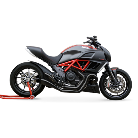 Moto Auspuff HP Corse HYDROFORM BLACK Ducati DIAVEL 1200 2011 - 2016