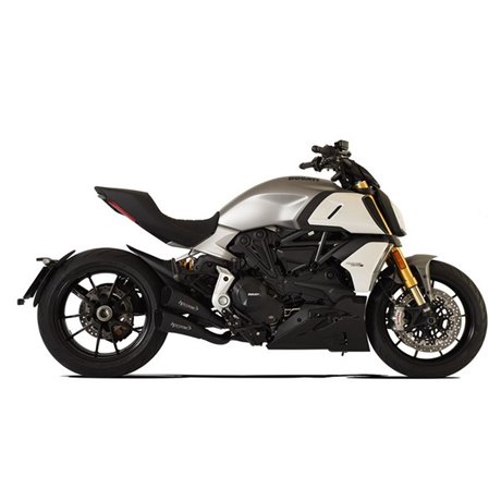 Moto exhaust HP Corse HYDROFORM SHORT BLACK Ducati DIAVEL 1260 2019 - 2022