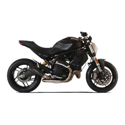 Moto exhaust HP Corse EVOXTREME 260mm BLACK Ducati MONSTER 797 2017 - 2020