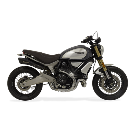 Moto exhaust HP Corse HYDROFORM SHORT BLACK Ducati SCARMBLER 1100 2018 - 2020