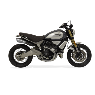 Moto exhaust HP Corse HYDROFORM SHORT SATIN Ducati SCARMBLER 1100 2018 - 2020