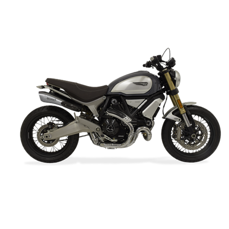Moto Auspuff HP Corse HYDROFORM SHORT SATIN Ducati SCARMBLER 1100 2018 - 2020